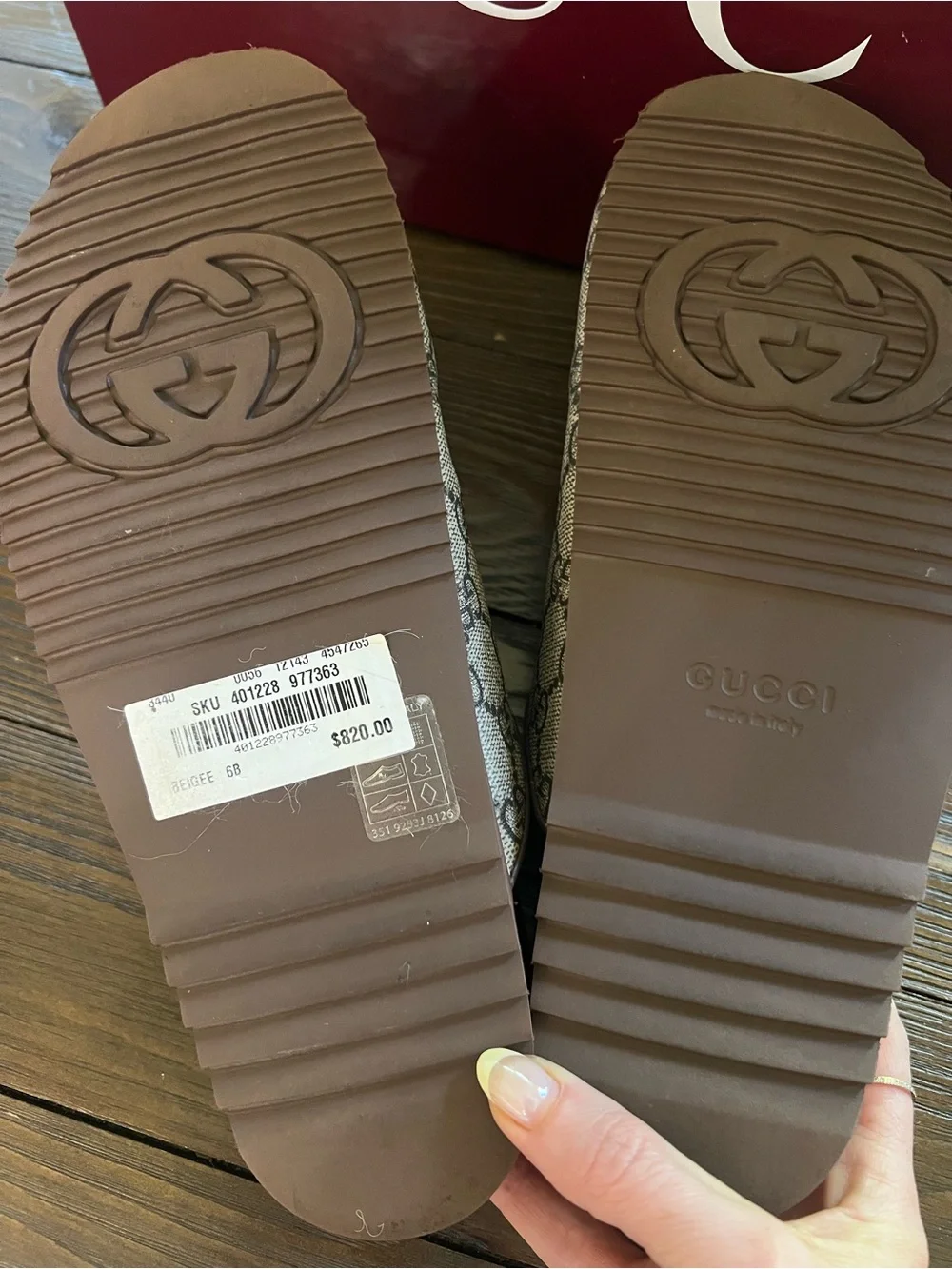 Like New Gucci Horsebit Princetown Mule Slides GG Supreme Canvas Size 36🤎 - Picture 4 of 6